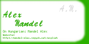 alex mandel business card